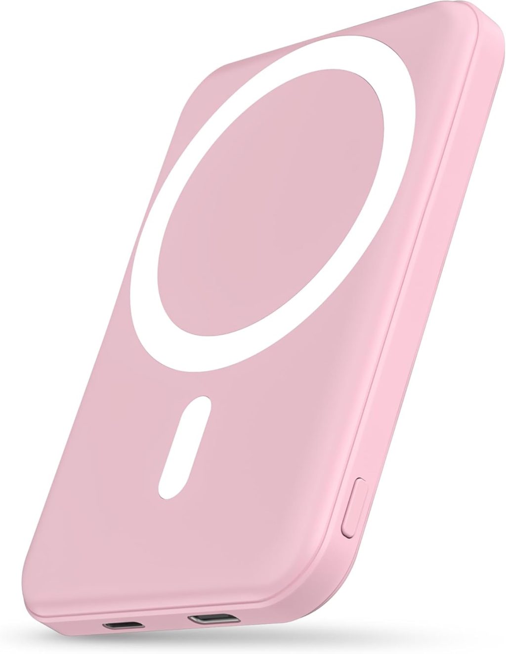 podoru for Magsafe Battery Pack, 5000mAh Magnetic Power Bank with Type-C Cable 20W PD Fast Charging Lighting Input Wireless Portable Charger for iPhone 16/15/14/13/12/ All Series-Pink podoru for Magsafe Battery Pack, 5000mAh Magnetic Power Bank with Type-C Cable 20W PD Fast Charging Lighting Input Wireless Portable Charger for iPhone 16/15/14/13/12/ All Series-Pink