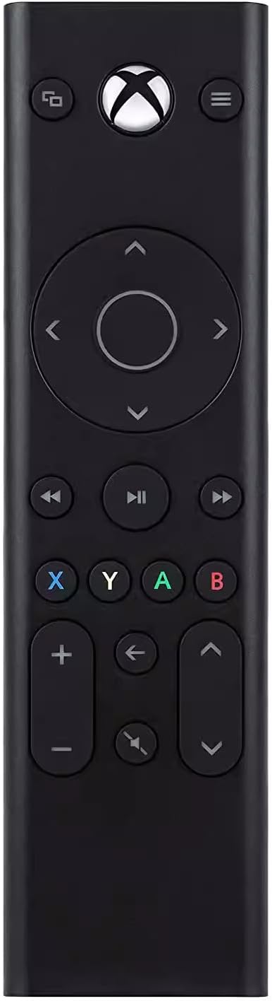 Media Remote Control Accessories for Xbox Series X|S, Xbox One, Original IC Chip for Better Navigation, Motion Activated Backlight, Compact Navigation Toggle (Dark Black)