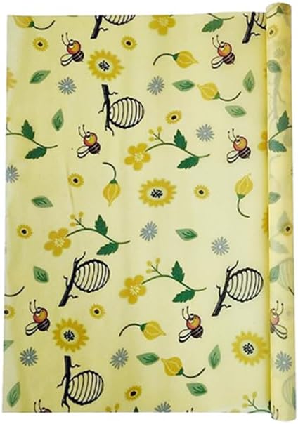 TopHomer Eco-Friendly Beeswax Food Wraps, Bread Sandwich Wrapper – Organic, Sustainable, Zero Waste, Reusable Plastic-Free Food Storage Wrap (Sunflower Honey)