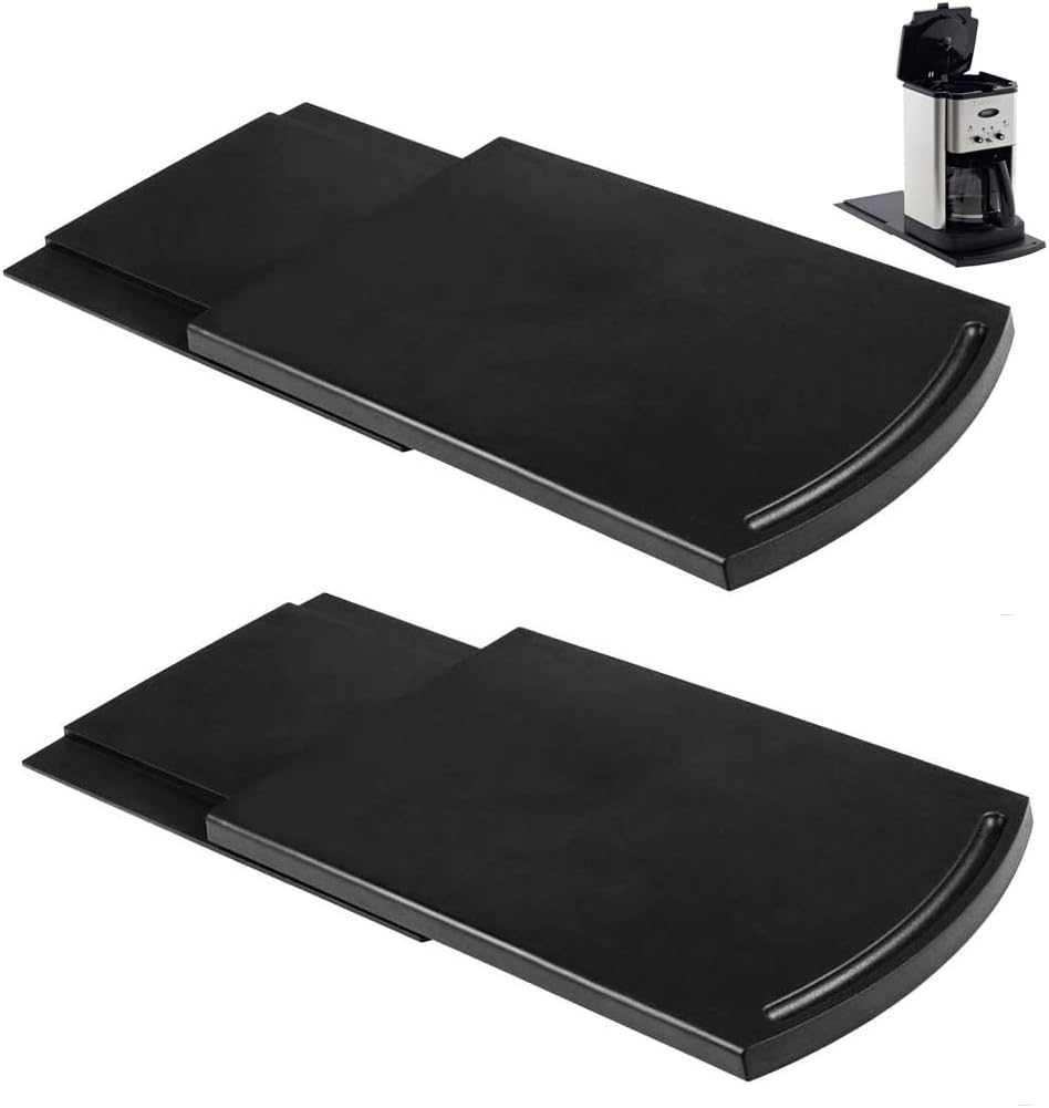 HauSun Handy Sliding tray Sliding Tray Mat for Coffee Maker,Kitchen Appliance Moving Caddy,Countertop Stoage for Air Fryer, Blender, Stand Mixer,Food Processors,2 Sets HauSun Handy Sliding tray Sliding Tray Mat for Coffee Maker,Kitchen Appliance Moving Caddy,Countertop Stoage for Air Fryer, Blender, Stand Mixer,Food Processors,2 Sets