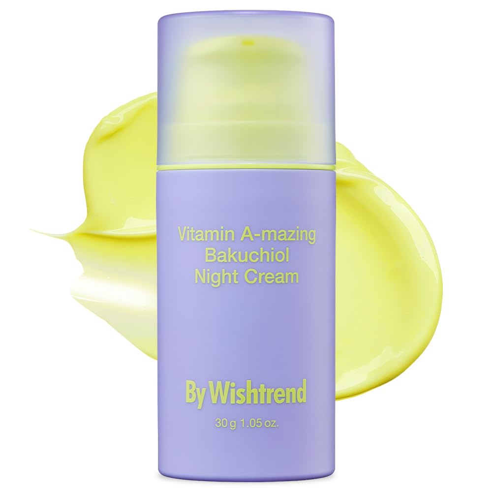 BY WISHTREND] Vitamin A-mazing Bakuchiol Retinal Night Cream, Retinol Alternative, Slow Aging, Skin Smoothing, Pore Refining, Anti-Wrinkle, Sensitive skin 1.05 oz, Holiday Gift, One for me & you