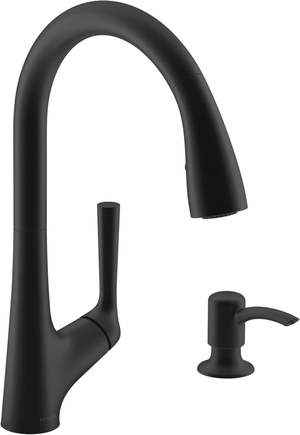 KOHLER R77748-SD-BL Malleco Touchless Pull Down Kitchen Sink Faucet with Soap/Lotion Dispenser in Matte Black KOHLER R77748-SD-BL Malleco Touchless Pull Down Kitchen Sink Faucet with Soap/Lotion Dispenser in Matte Black