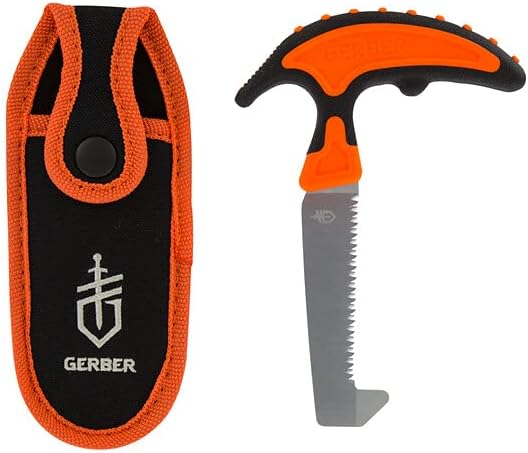 Gerber Gear Vital Pack Compact Saw, Stainless Steel Sawtooth Blade for Camping, Hunting and Hiking with Sheath