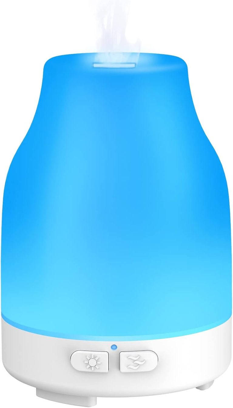 Essential Oil Diffuser, 110ml Colorful Aromatherapy Diffuser with 8 Colors Lights, Adjustable Mist Mode, Waterless Auto Off, Gifts for Women, Adults