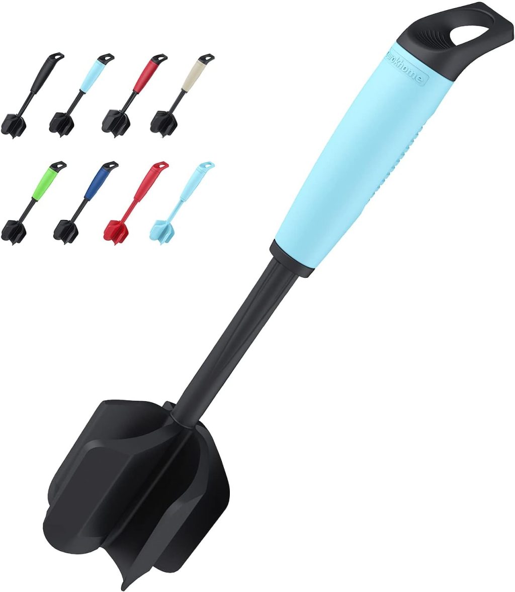 Ourokhome Upgrade Meat Chopper and Potato Masher, Heat Resistant Ground Meat Smasher for Hamburger Meat, 5 Curved Blades Ground Beef Smasher, Nylon Non Stick Mixer, Stirrer and Kitchen Gadgets, Teal Ourokhome Upgrade Meat Chopper and Potato Masher, Heat Resistant Ground Meat Smasher for Hamburger Meat, 5 Curved Blades Ground Beef Smasher, Nylon Non Stick Mixer, Stirrer and Kitchen Gadgets, Teal