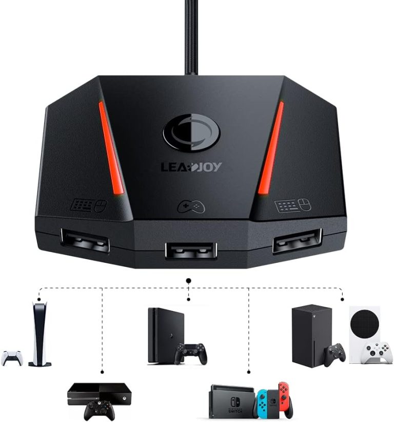 VX2 AimBox Keyboard Mouse Adapter for PS4, Xbox One, Xbox Series X/S, Nintendo Switch, MnK Converter for Playing FPS, RTS, R6, Apex Legends