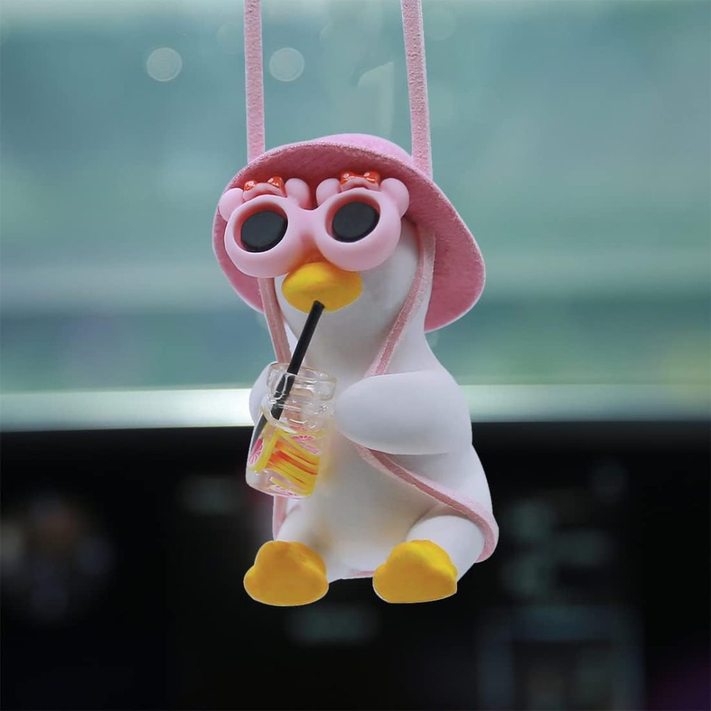 Cool Swinging Duck Car Hanging Ornament, Pendant Interior Rearview Mirror Decoration and Car Rear View Mirrior Hanging Accessories Cool Swinging Duck Car Hanging Ornament, Pendant Interior Rearview Mirror Decoration and Car Rear View Mirrior Hanging Accessories
