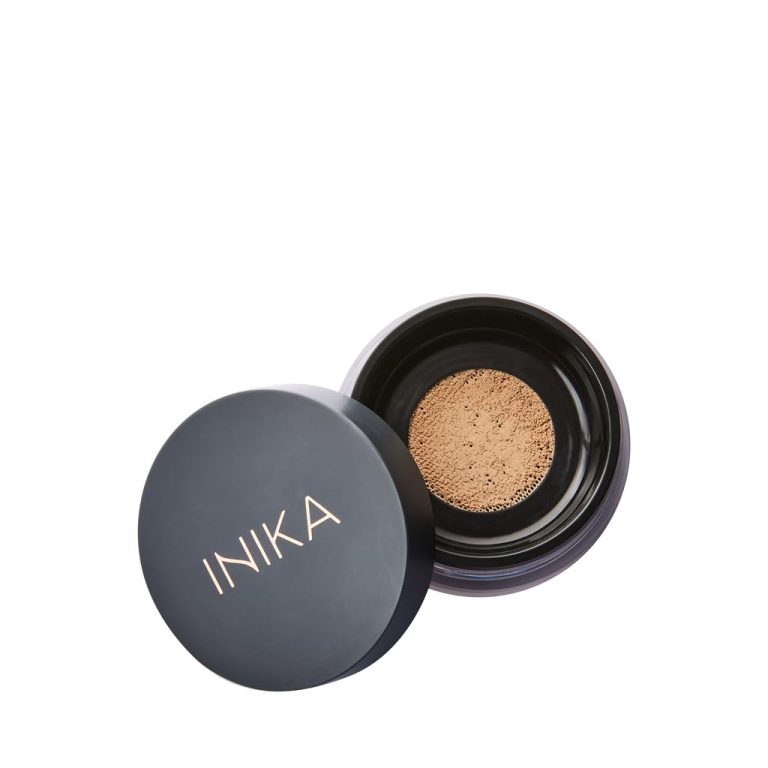 INIKA Organic Mineral Powder Foundation with SPF 25 – Vegan Makeup, Natural Looking, Buildable Coverage, Flawless Radiance & Glow, Blemish Coverage, Cruelty Free, Sustainable Packaging, Trust, 8g