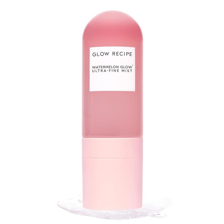 Glow Recipe Watermelon Glow Facial Spray + Hydrating Mist – Ultra-Fine Face Mist with Hyaluronic Acid + Hibiscus AHA to Refresh Dry Skin & Enhance Dewy Makeup – Suitable for All Skin Types (75ml)