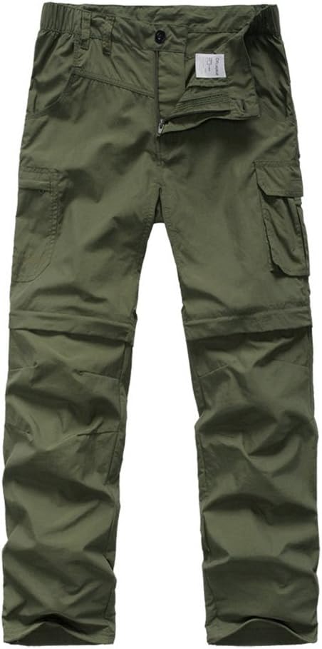 Kids’ Cargo Pants, Boy’s Casual Outdoor Quick Dry Waterproof Hiking Climbing Convertible Trousers