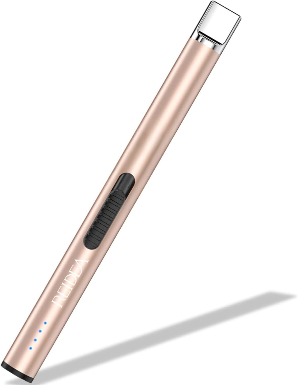 REIDEA Lighter Electric for Candle S4 Pro USB Rechargeable Safety Lock with LED Battery Indicator Flameless Windproof Arc Plasma Lighter for Candle, Fireworks (Champagne Gold) REIDEA Lighter Electric for Candle S4 Pro USB Rechargeable Safety Lock with LED Battery Indicator Flameless Windproof Arc Plasma Lighter for Candle, Fireworks (Champagne Gold)