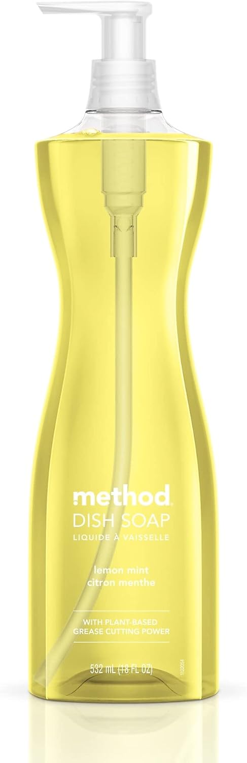 Method Gel Dish Soap, Lemon Mint, Biodegradable Formula, Tough on Grease, 18 Fl Oz (Pack of 1) Method Gel Dish Soap, Lemon Mint, Biodegradable Formula, Tough on Grease, 18 Fl Oz (Pack of 1)