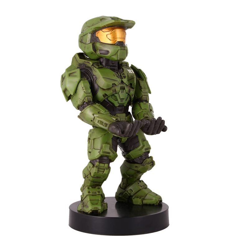 Exquisite Gaming: Halo: Master Chief – Mobile Phone & Gaming Controller Holder, Device Stand, Cable Guys, Xbox Licensed Figure, Green