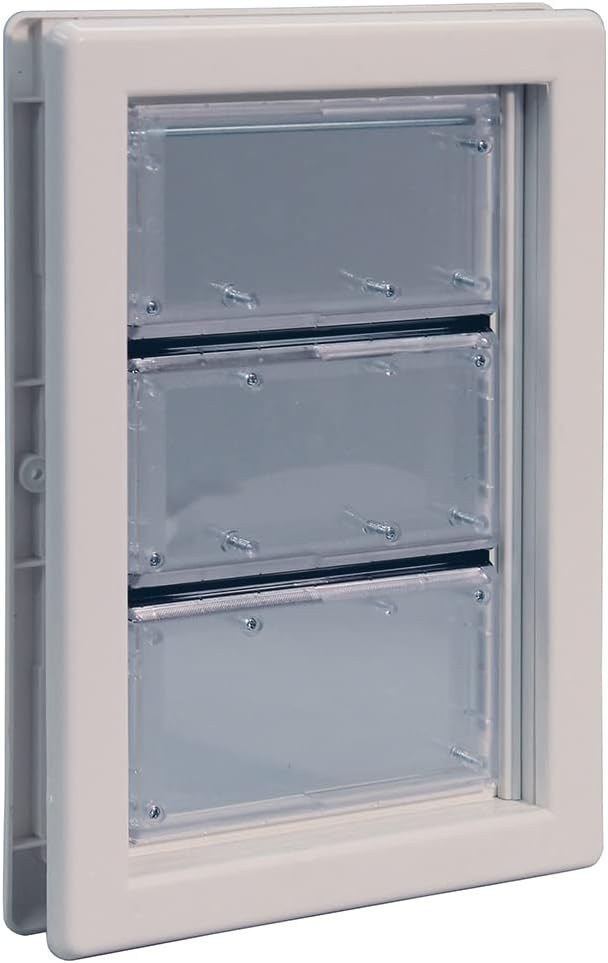 Ideal Pet Products Air Seal Pet Door with Telescoping Frame, Medium, 6.63″ x 11.25″ Flap Size Ideal Pet Products Air Seal Pet Door with Telescoping Frame, Medium, 6.63″ x 11.25″ Flap Size