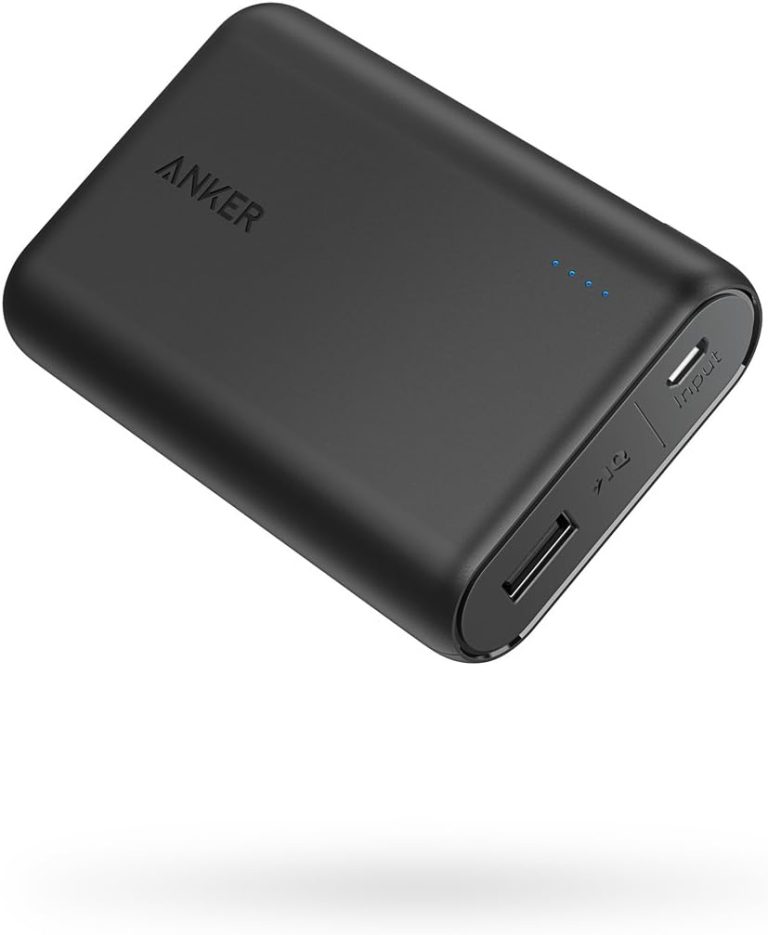 Anker PowerCore 10000 Portable Charger, 10,000mAh Power Bank, Ultra-Compact Battery Pack, Phone Charger for iPhone 15/15 Plus/15 Pro/15 Pro Max, Samsung and More