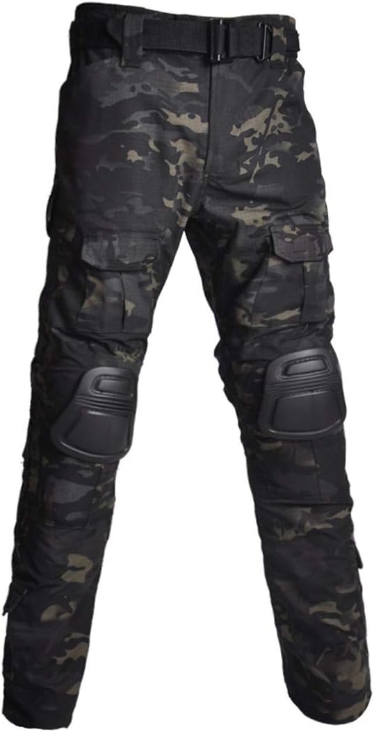HARGLESMAN Men’s Tactical Military Cargo Pants Amry Uniforms Combat Trousers with Knee Pads