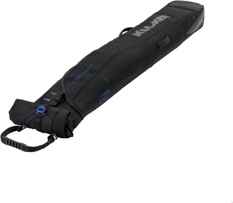 KANTAJA Single Roller Ski Bag – Ultra Durable, Spacious Rolling Ski Carrier and Ski Gear Storage – Water Resistant Ski Bag with Wheels – Premium Ski Storage and Travel Bag