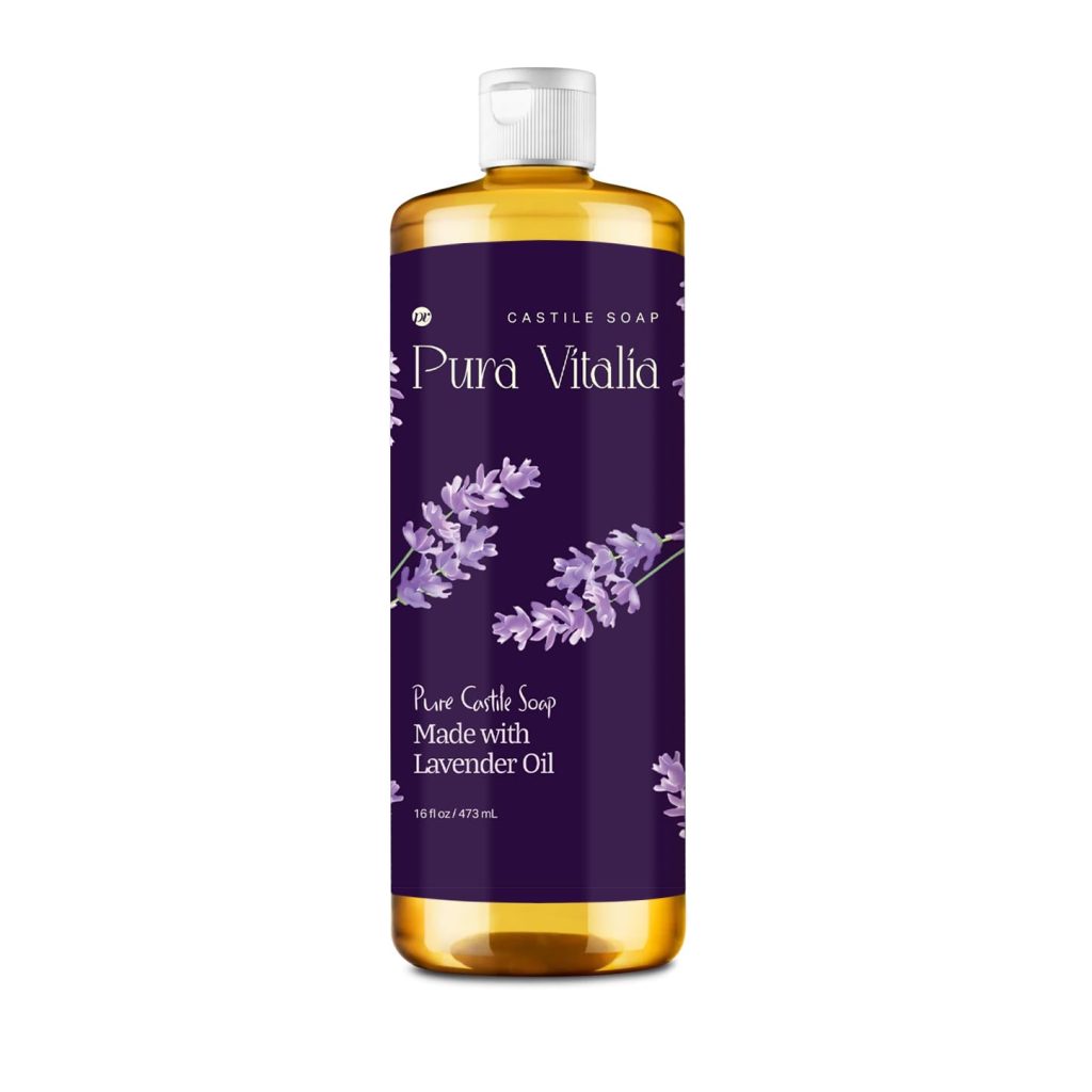 Lavender Pure Castile Soap Liquid with Olive Oil & Essential Oils; for Face Wash, Hand, Body, Laundry, and Beyond, Eco-friendly & fully Biodegradable Organic Castile Soap, 16 fl oz. Lavender Pure Castile Soap Liquid with Olive Oil & Essential Oils; for Face Wash, Hand, Body, Laundry, and Beyond, Eco-friendly & fully Biodegradable Organic Castile Soap, 16 fl oz.