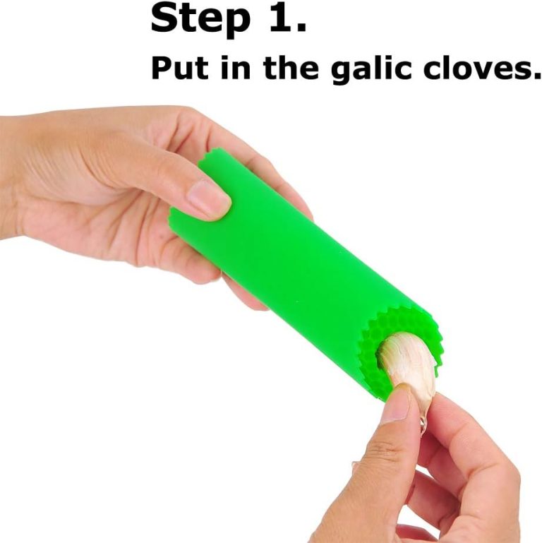 [Upgraded Version] Maxracy 2 Set Peeler Silicone Easy Roll Tube Useful Garlic Odorfree Kitchen Tool (Yellow,Green)