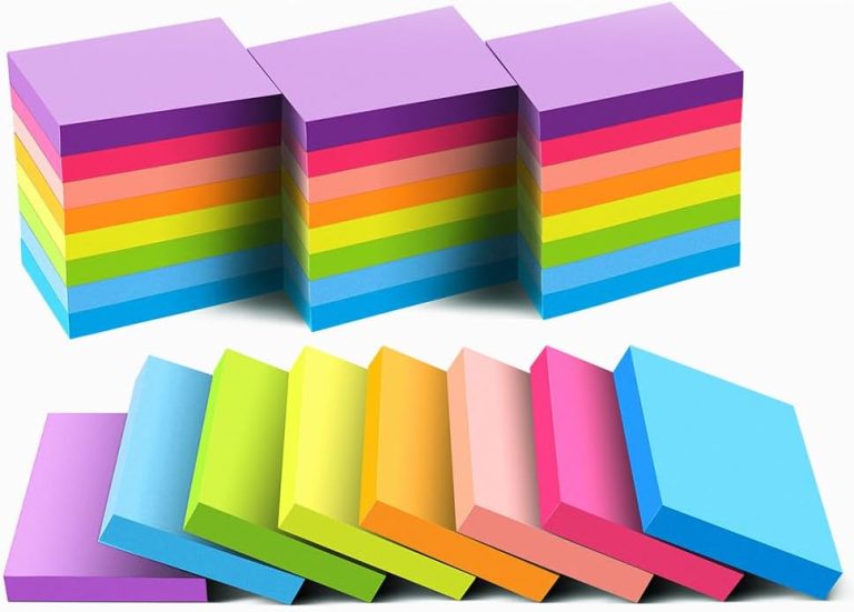 Sticky Notes 1.5×2 Inches, Bright Colors Self-Stick Pads, 24 Pack, 75 Sheets/Pad,1800 Sheets