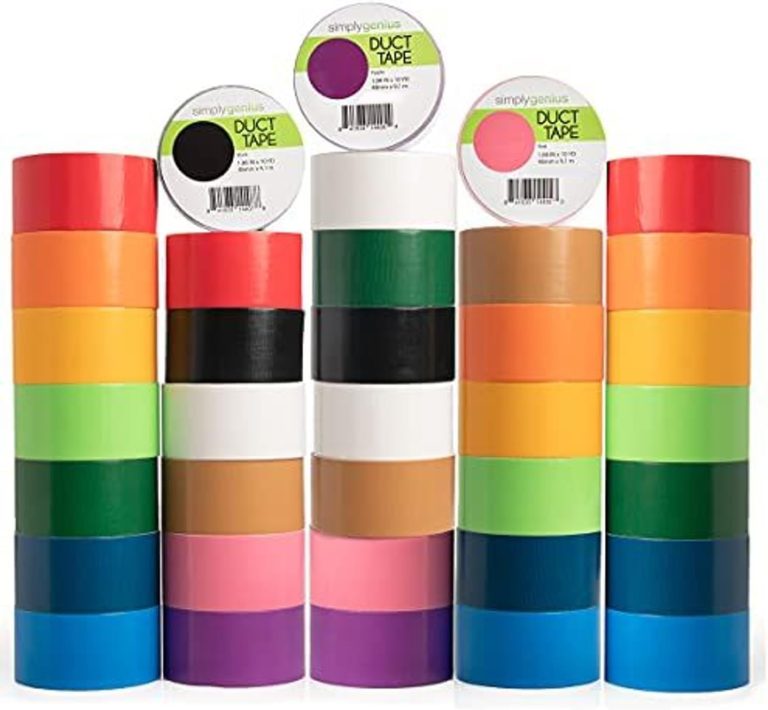 Simply Genius Art & Craft Duct Tape Heavy Duty – Craft Supplies for Kids & Adults – Colored Duct Tape – 1.8 in x 10 Yards – Colorful Tape for DIY, Craft & Home Improvement (Assorted, 36 Pack)