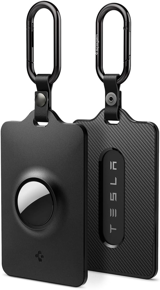 Spigen Air Fit Card Holder Case Designed for Tesla Key Cards and Airtag [Airtag Not Included] – 2 Pack