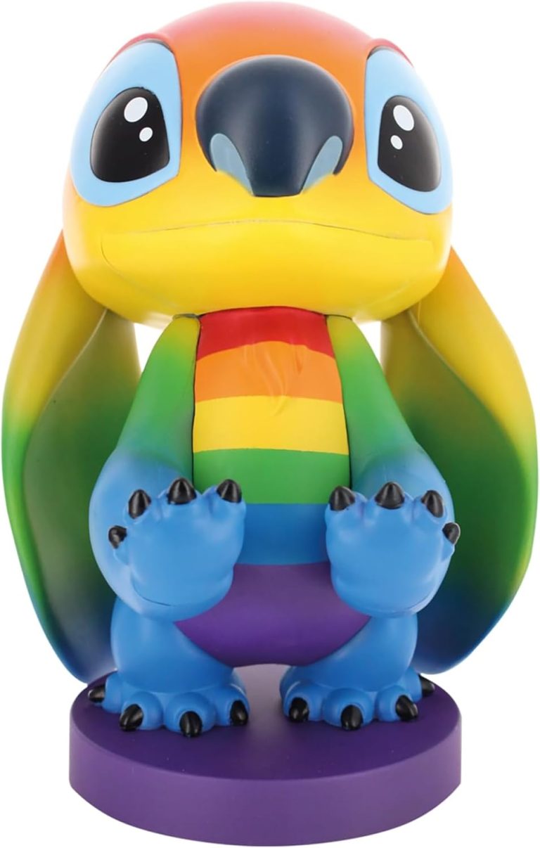Exquisite Gaming Cable Guys: Lilo & Stitch Rainbow Stitch Mobile Phone & Gaming Controller Holder – Disney Figure