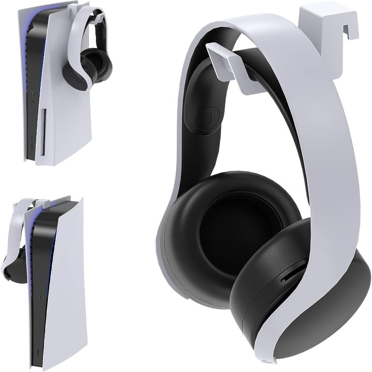 FYOUNG Headset Holder for PS5/for PS5 Slim/ PS5 Pro, Hook Hanger for PS5 Headphone Hanger Holder, Headphone Stand for PS5/ PS5 Slim/ PS5 PRO (White)