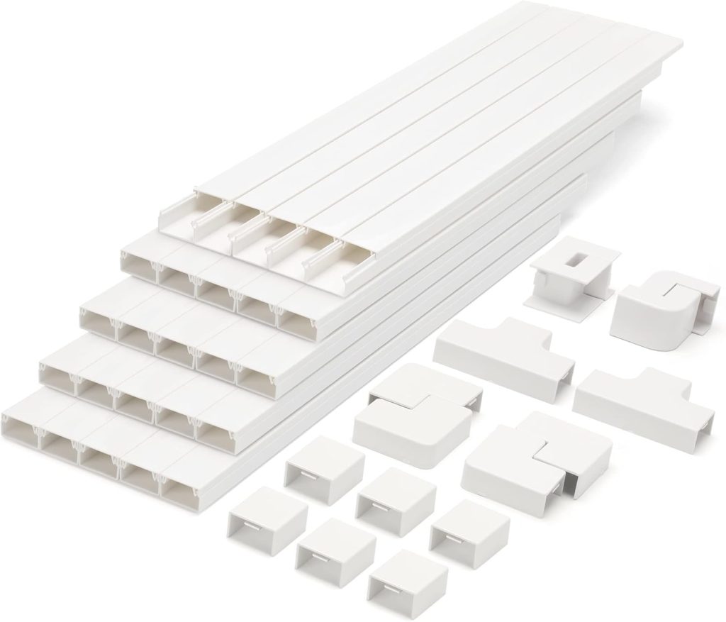 Wire Covers for Cords Kit-392.5in Wire Hiders for TV on Wall, White Cord Cover Wall, Cord Hider Wall Mounted TV, TV Cable Hider Wall Kit for Wire Cover, Cord Concealer, 25 x L15.7 W 0.95H 0.55in Wire Covers for Cords Kit-392.5in Wire Hiders for TV on Wall, White Cord Cover Wall, Cord Hider Wall Mounted TV, TV Cable Hider Wall Kit for Wire Cover, Cord Concealer, 25 x L15.7 W 0.95H 0.55in