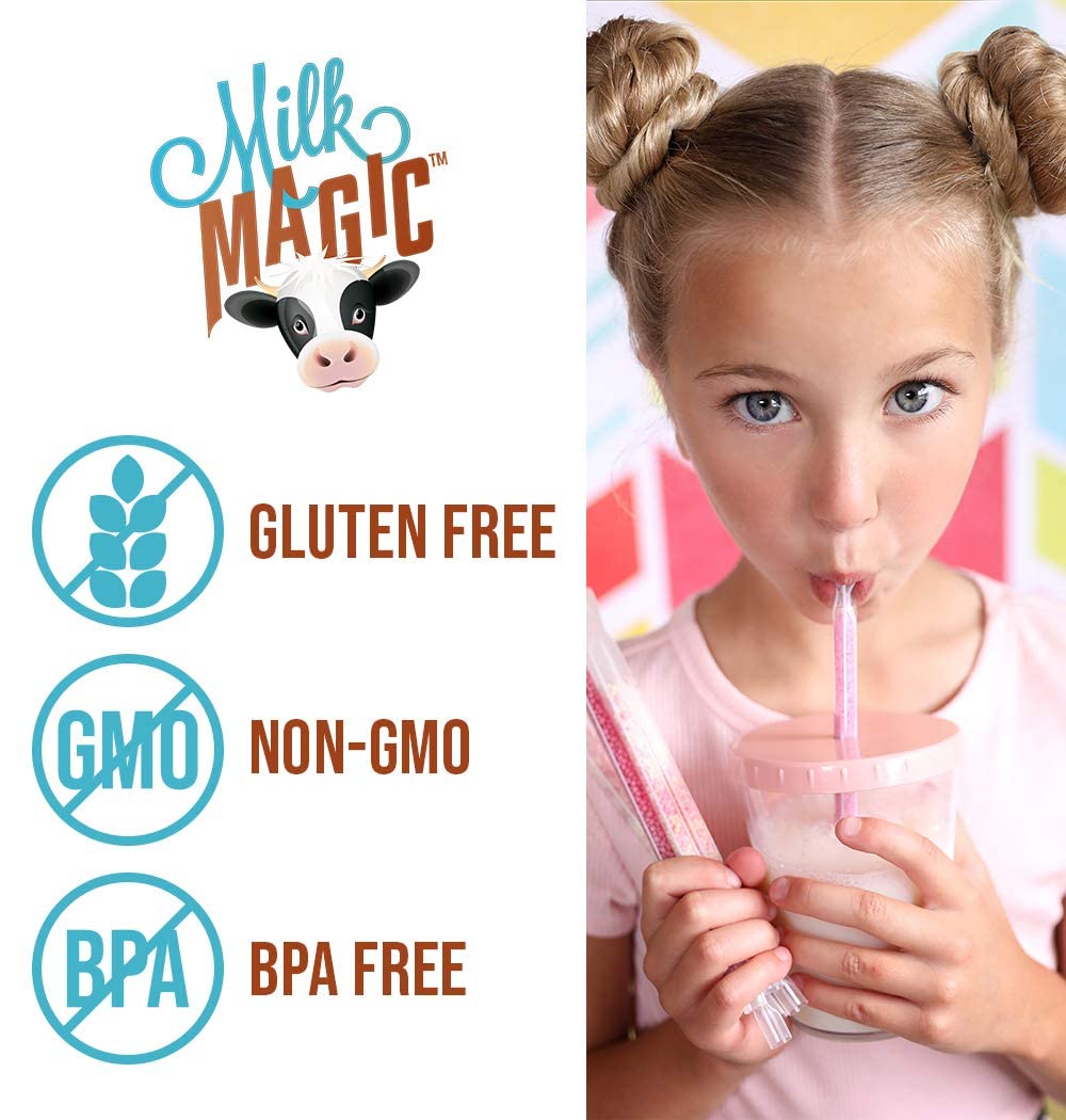 Milk Magic Milk Flavoring Straws, 4-Pack Bundle (16 count), Chocolate, Strawberry, Cotton Candy, Cookies & Cream Cereal Straws Milk Magic Milk Flavoring Straws, 4-Pack Bundle (16 count), Chocolate, Strawberry, Cotton Candy, Cookies & Cream Cereal Straws
