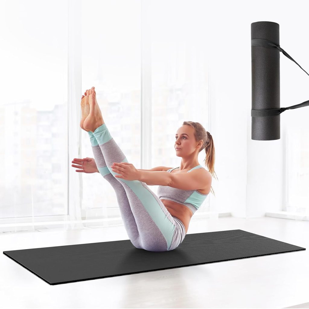 Yoga Mat Thick – Non Slip Yoga Mat with Strap, Anti-Tear Exercise & Fitness Mat for Yoga, Pilates & Floor Workouts, Carry Strap Included Yoga Mat Thick – Non Slip Yoga Mat with Strap, Anti-Tear Exercise & Fitness Mat for Yoga, Pilates & Floor Workouts, Carry Strap Included