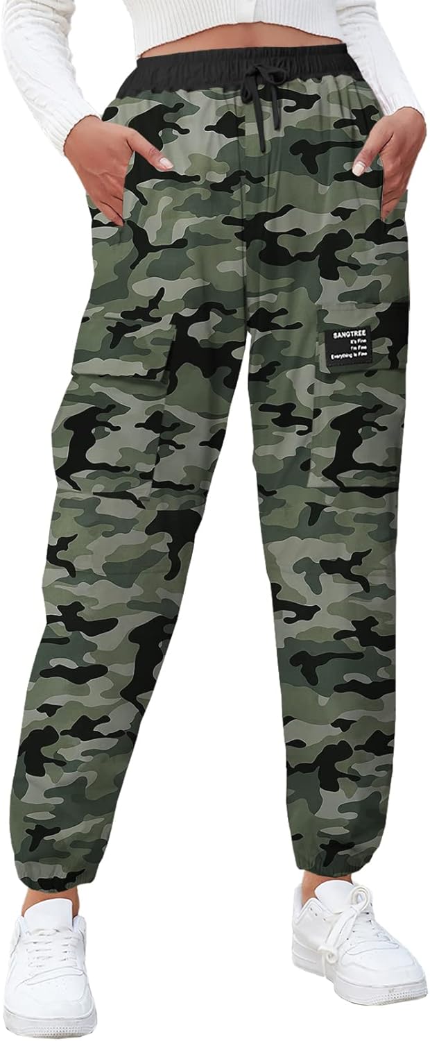 SANGTREE Girls & Women’s Waterproof Outdoor Casual Cargo Jogger Pants