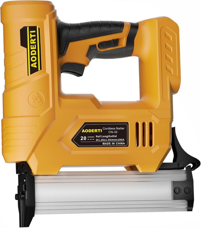 Cordless Nail Gun for DEWALT 20V MAX Battery, 18GA 5/8 to 1-1/4 Inch, 2 in 1 Brad Nailers, Brushless Motor, 2 Mode, Lightweight and Ergonomic for Home Improvement, DIY and Wood Workpieces (Tool Only)
