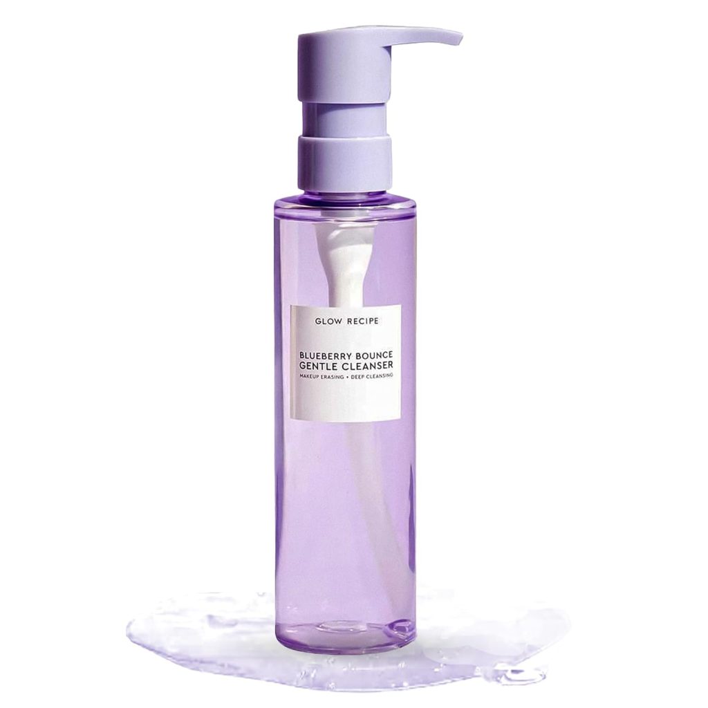 Glow Recipe Blueberry Bounce Gentle Face Cleanser – 3-in-1 Foaming Double Cleanser, Makeup Remover Face Wash & Clarifying Mask – Hydrating Hyaluronic Acid, Blueberry Extract & Exfoliating AHA (160ml) Glow Recipe Blueberry Bounce Gentle Face Cleanser – 3-in-1 Foaming Double Cleanser, Makeup Remover Face Wash & Clarifying Mask – Hydrating Hyaluronic Acid, Blueberry Extract & Exfoliating AHA (160ml)
