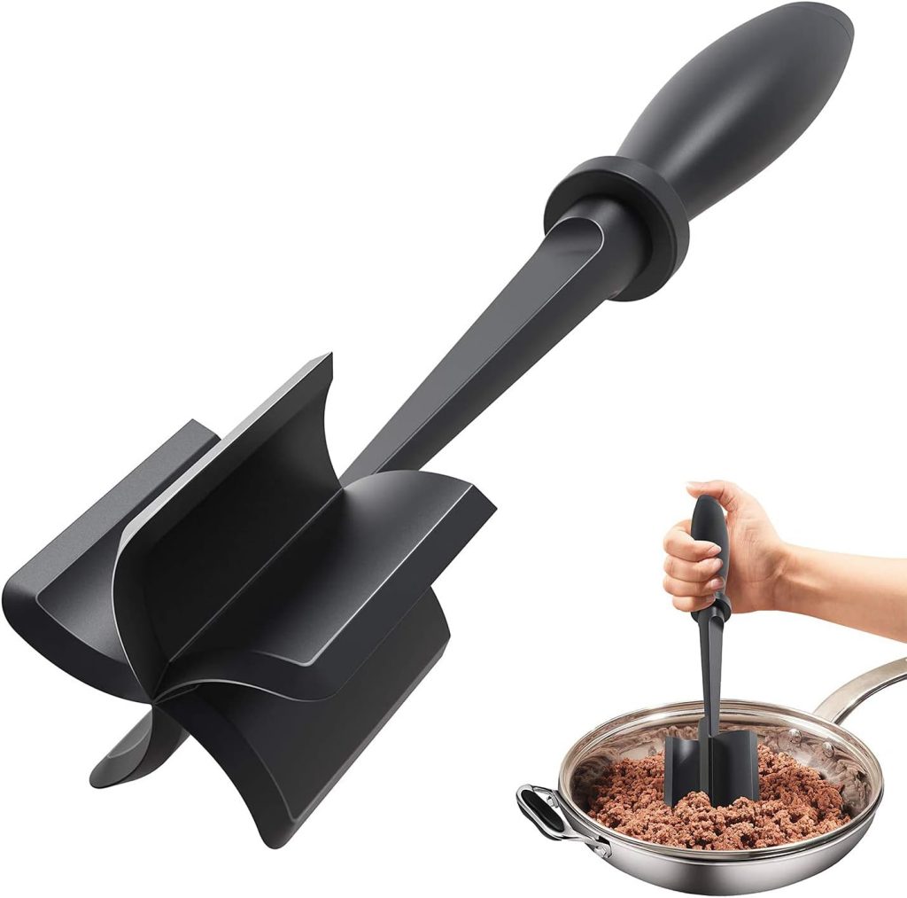 Upgrade Meat Chopper, Heat Resistant Meat Masher for Hamburger Meat, Ground Beef Smasher, Nylon Hamburger Chopper Utensil, Ground Meat Chopper, Non Stick Mix Chopper, Mix and Chop, Potato Masher Tool Upgrade Meat Chopper, Heat Resistant Meat Masher for Hamburger Meat, Ground Beef Smasher, Nylon Hamburger Chopper Utensil, Ground Meat Chopper, Non Stick Mix Chopper, Mix and Chop, Potato Masher Tool
