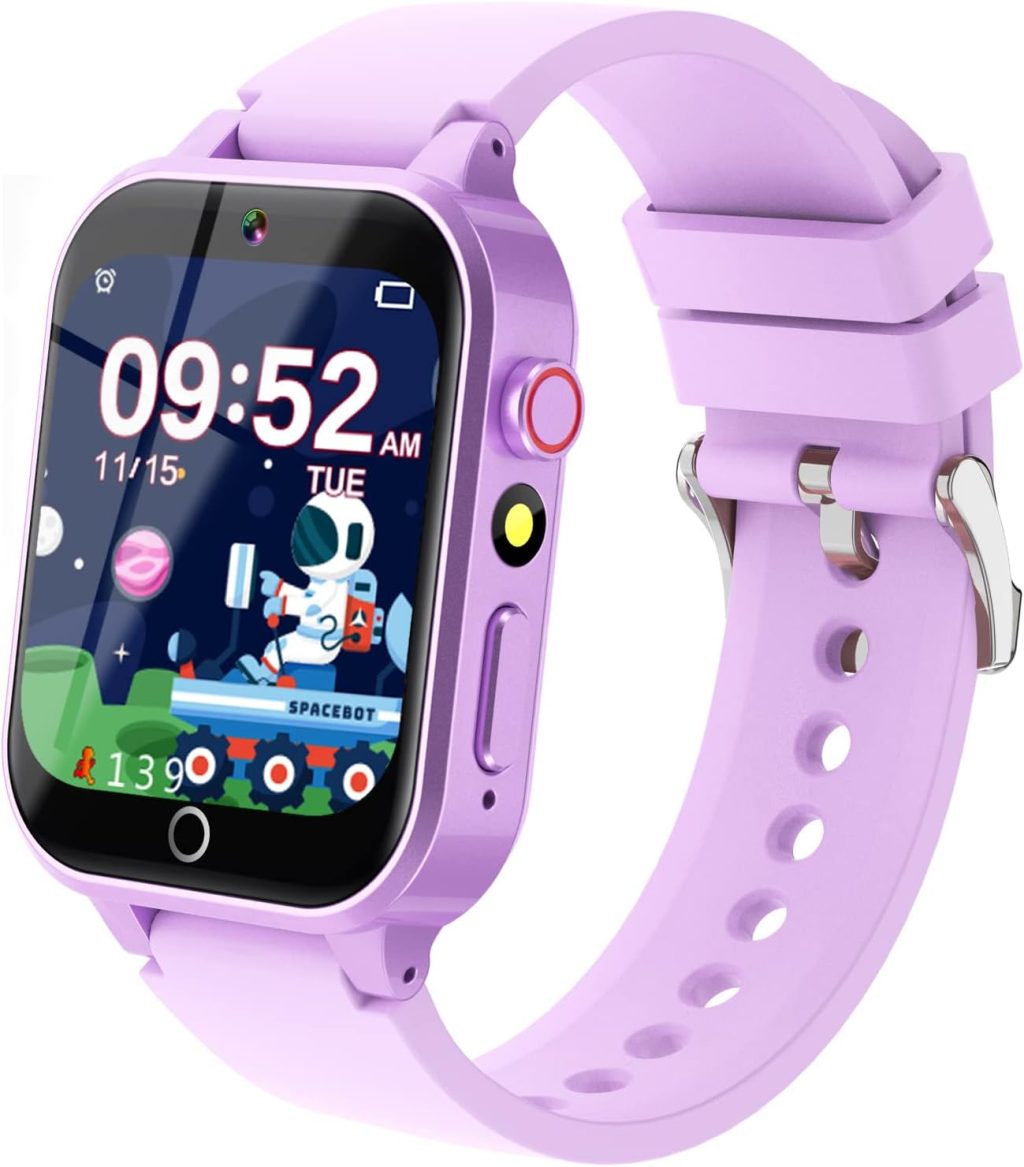 Kids Smart Watches Girls Age 5-12, 26 Games High-Resolution Touchscreen Kids Watch with Video Camera Music Player Pedometer Flashlight 12/24 hr Educational Toys Birthday Gifts for Girls Ages 6 7 8 Kids Smart Watches Girls Age 5-12, 26 Games High-Resolution Touchscreen Kids Watch with Video Camera Music Player Pedometer Flashlight 12/24 hr Educational Toys Birthday Gifts for Girls Ages 6 7 8