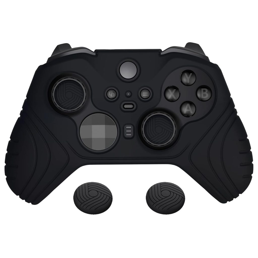 playvital Samurai Edition Anti Slip Silicone Case Cover for Xbox Elite Wireless Controller Series 2 Core, Ergonomic Soft Rubber Skin Protector for Xbox Elite Series 2 with Thumb Grip Caps – Black playvital Samurai Edition Anti Slip Silicone Case Cover for Xbox Elite Wireless Controller Series 2 Core, Ergonomic Soft Rubber Skin Protector for Xbox Elite Series 2 with Thumb Grip Caps – Black