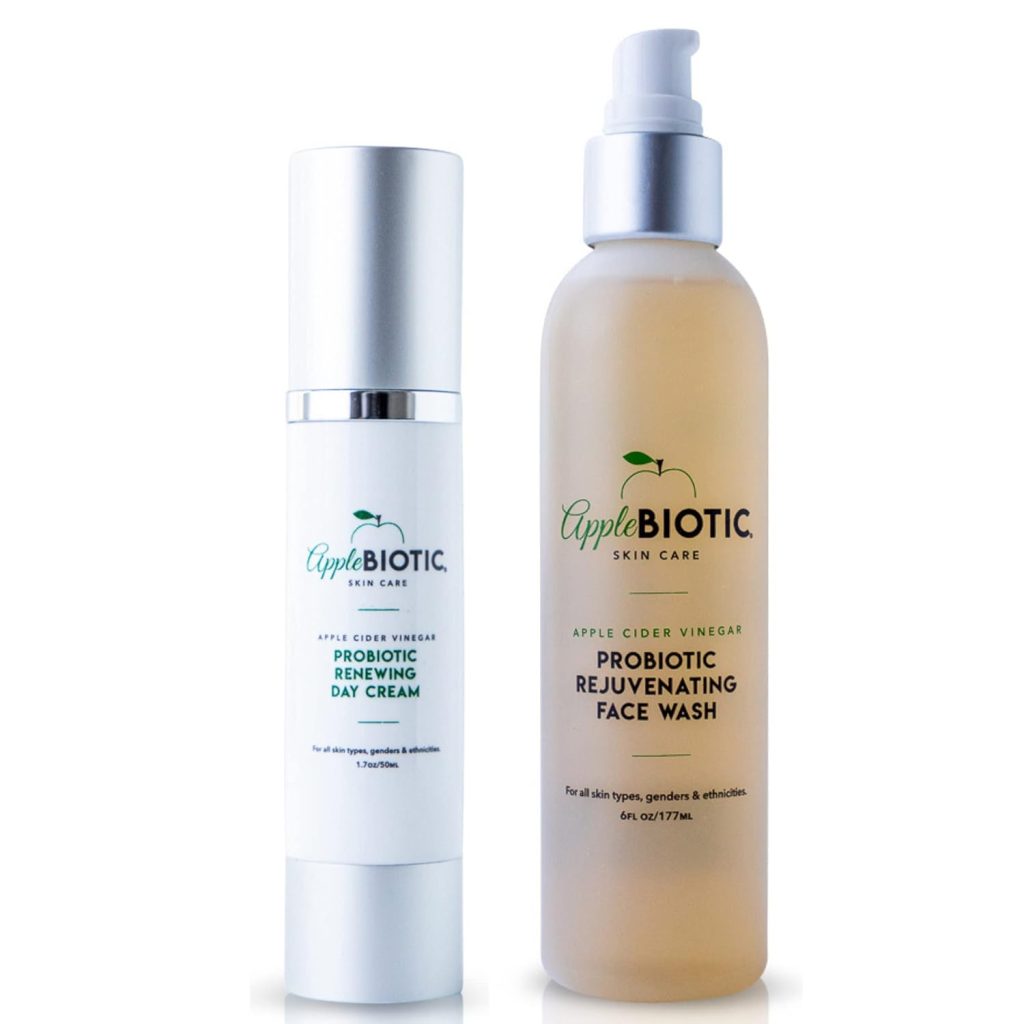 Apple Cider Vinegar Face Day Cream & Face Wash Duo, Hydrating, Redness Relief Face Care For Dry, Oily, Sensitive Skin, Natural Green Tea, Chamomile Apple Cider Vinegar Face Day Cream & Face Wash Duo, Hydrating, Redness Relief Face Care For Dry, Oily, Sensitive Skin, Natural Green Tea, Chamomile