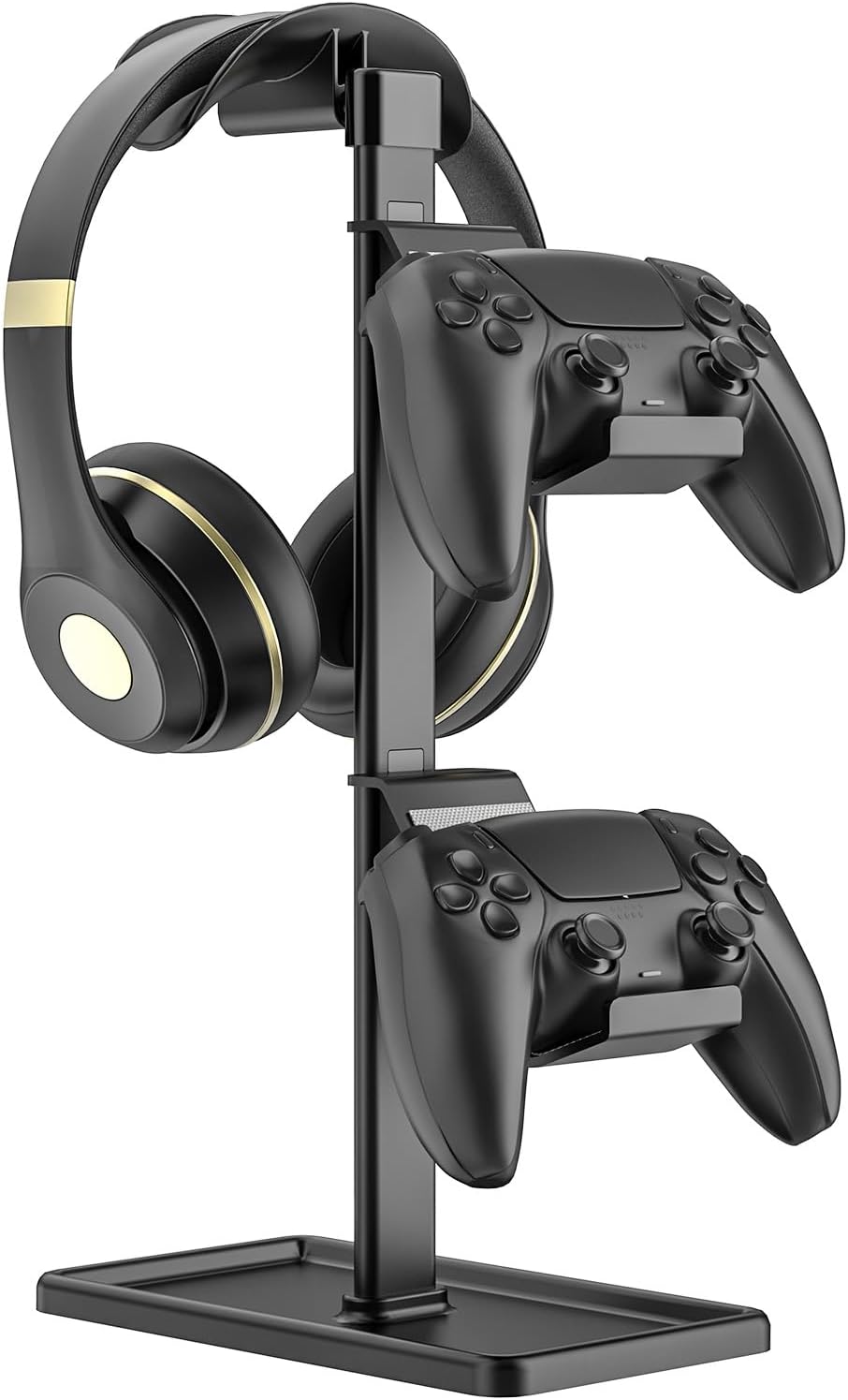 Controller Holder, Headphone Stand, Gaming Controller Stand for Xbox PS5 PS4 Switch, Headset Holder with Storage Organizer, Universal Desk Game Accessories (Black) Controller Holder, Headphone Stand, Gaming Controller Stand for Xbox PS5 PS4 Switch, Headset Holder with Storage Organizer, Universal Desk Game Accessories (Black)