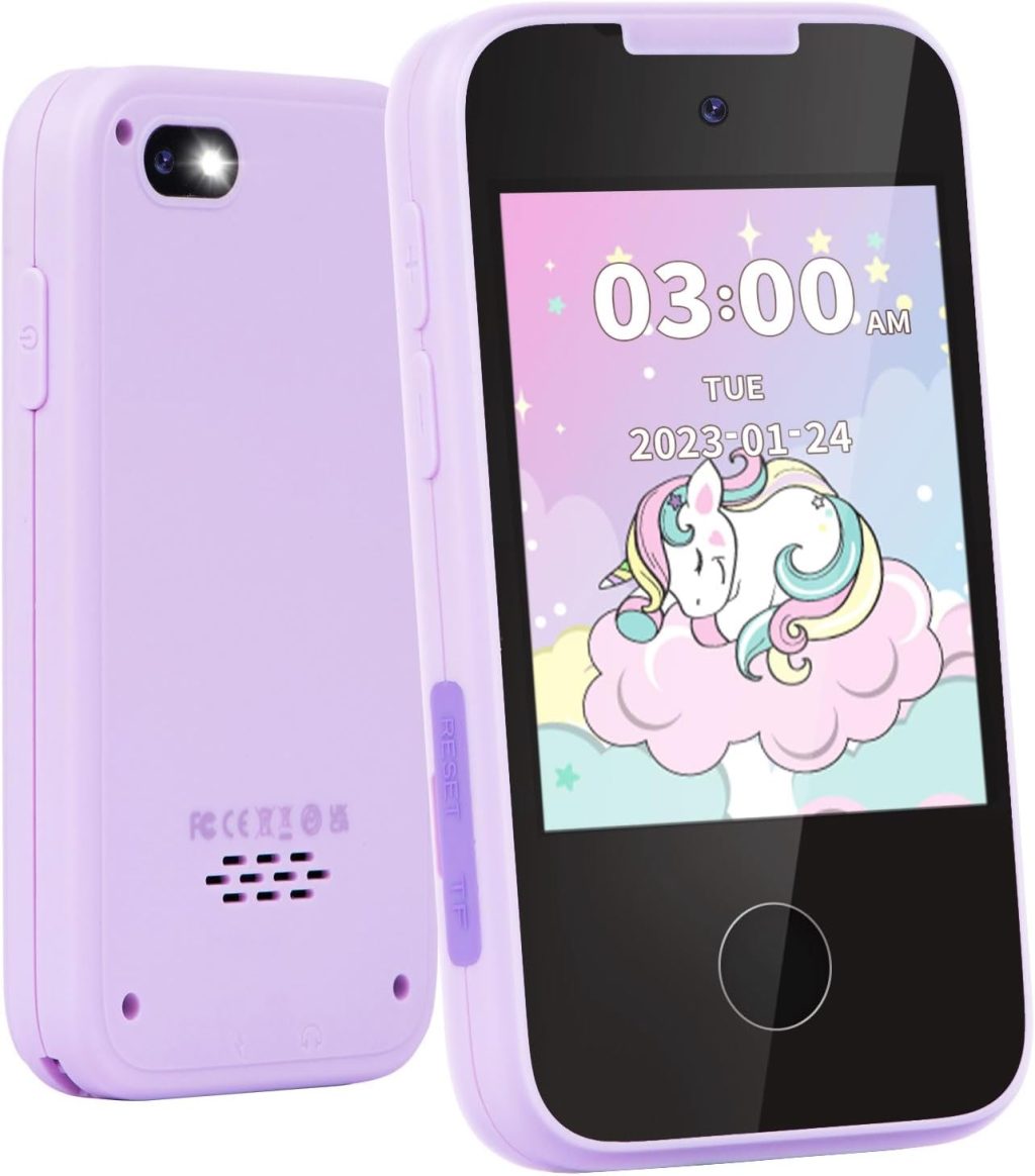Kids Phone Toys for 3 4 5 6 7 8 Year Old Girls, Touchscreen Toddler Phone with Camera, MP3 Music Player, Games, Habit Tracker Educational Toys Birthday Gifts for Girls Ages 3-8 with SD Card Kids Phone Toys for 3 4 5 6 7 8 Year Old Girls, Touchscreen Toddler Phone with Camera, MP3 Music Player, Games, Habit Tracker Educational Toys Birthday Gifts for Girls Ages 3-8 with SD Card