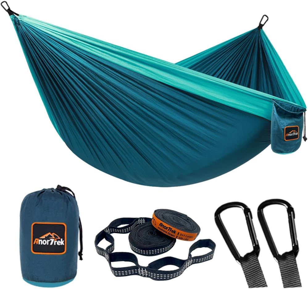 Camping Hammock, Super Lightweight Portable Parachute Hammock with Two Tree Straps Single or Double Nylon Travel Tree Hammocks for Camping Backpacking Hiking Camping Hammock, Super Lightweight Portable Parachute Hammock with Two Tree Straps Single or Double Nylon Travel Tree Hammocks for Camping Backpacking Hiking