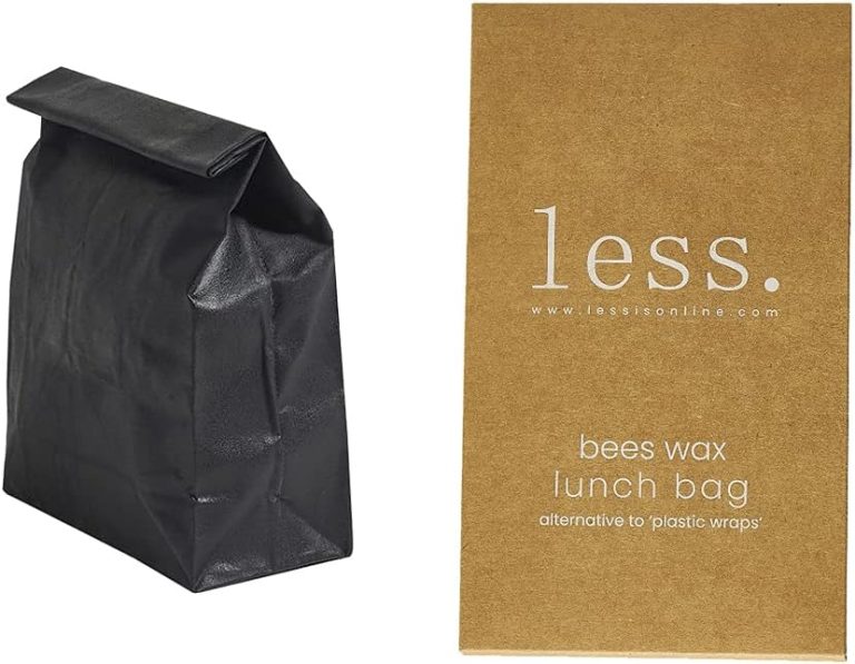 Less. Reusable Beeswax Lunch Bags, Size S (snack) Zero Waste Cotton Lunch Wrap, Plastic Free Alternative Storage Bag
