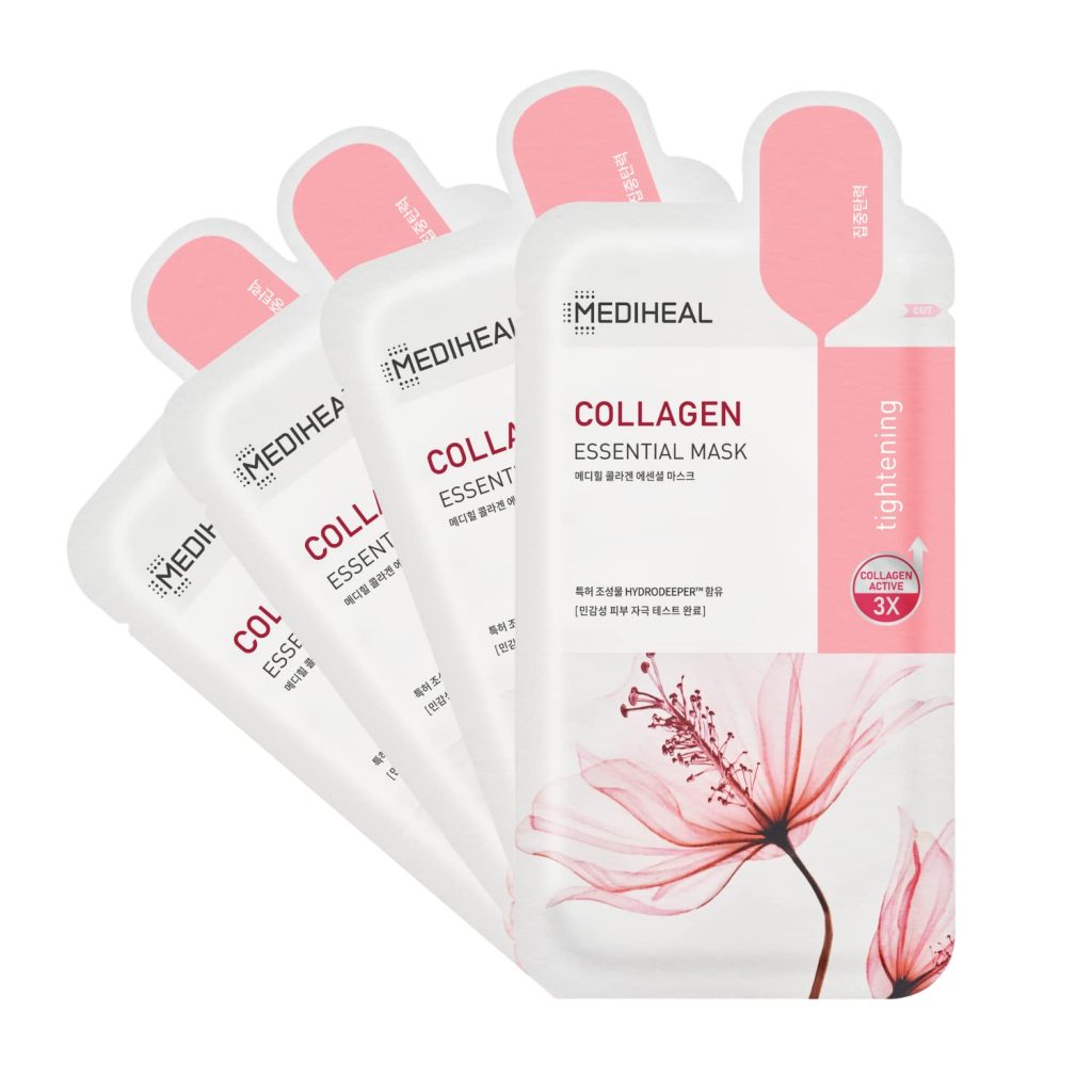 Mediheal Official Best Korean Sheet Mask – Collagen Essential Face Mask 4 Sheets Lifting and Firming For All Skin Types Mediheal Official Best Korean Sheet Mask – Collagen Essential Face Mask 4 Sheets Lifting and Firming For All Skin Types