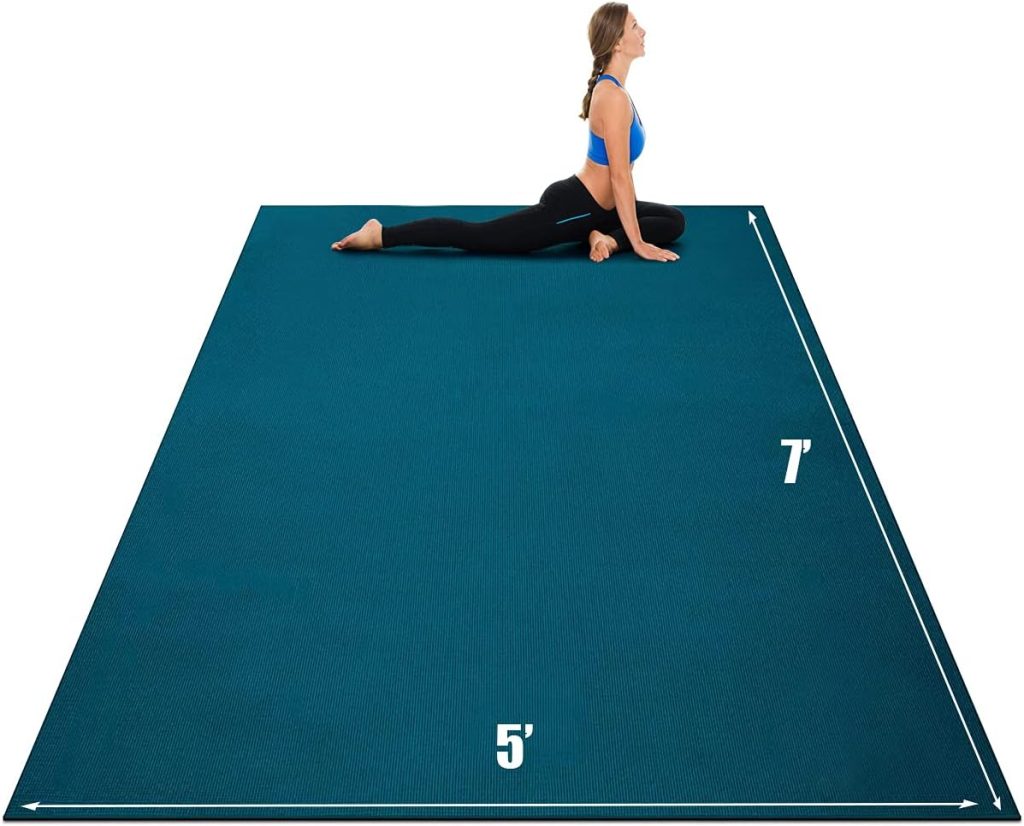 Goplus Large Yoga Mat, 7′ x 5′ x 8mm / 6′ x 4′ x 8mm Workout Mat with Straps, Eco Friendly Extra Thick Non Slip Fitness Exercise Mat for Home Gym Floor Cardio, Plyo, MMA, Jump Rope, Stretch Goplus Large Yoga Mat, 7′ x 5′ x 8mm / 6′ x 4′ x 8mm Workout Mat with Straps, Eco Friendly Extra Thick Non Slip Fitness Exercise Mat for Home Gym Floor Cardio, Plyo, MMA, Jump Rope, Stretch