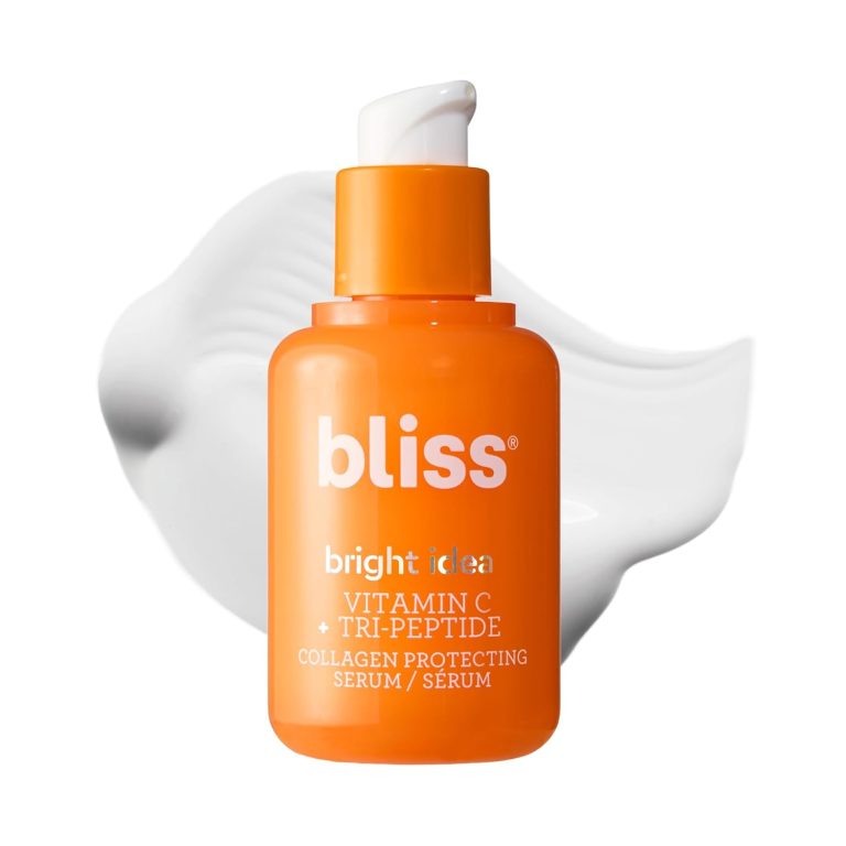 Bliss Bright Idea Vitamin C + Tri-Peptide Collagen Brightening Face Skincare Serum – Anti Aging, Reduces Dark Spots, Boosts Skin Elasticity – Clean – Vegan & Cruelty-Free – 1 Fl Oz