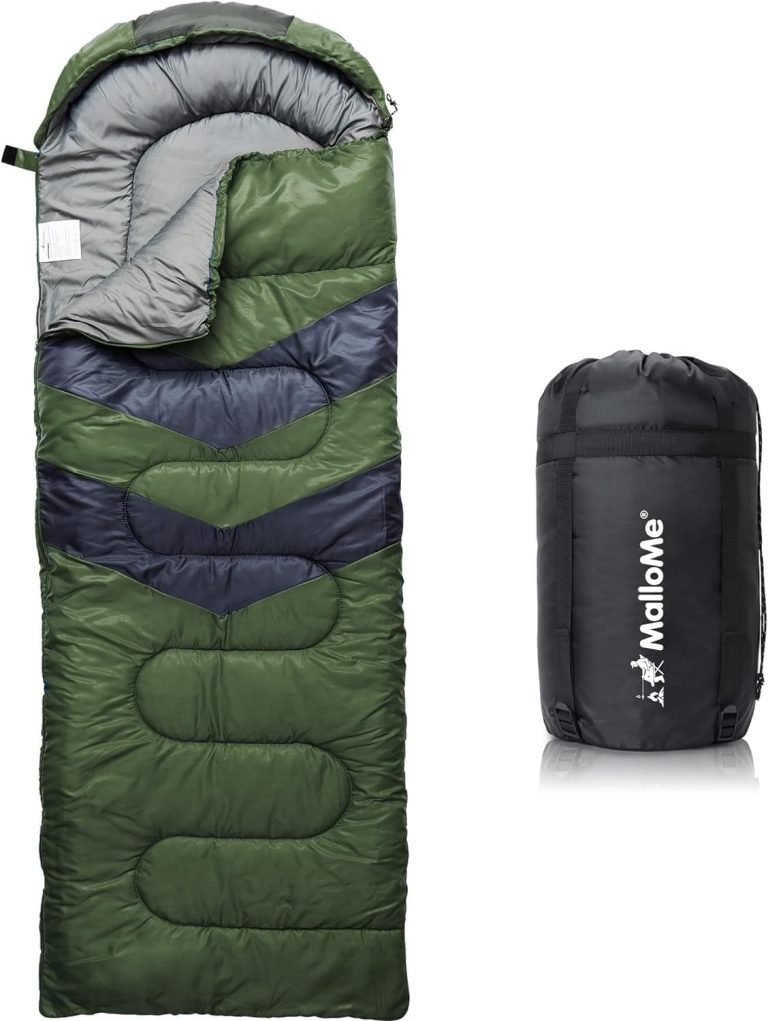 MalloMe Sleeping Bags for Adults Cold Weather & Warm – Backpacking Camping Sleeping Bag for Kids 10-12, Girls, Boys – Lightweight Compact Camping Essentials Gear Accessories Hiking Sleep Must Haves
