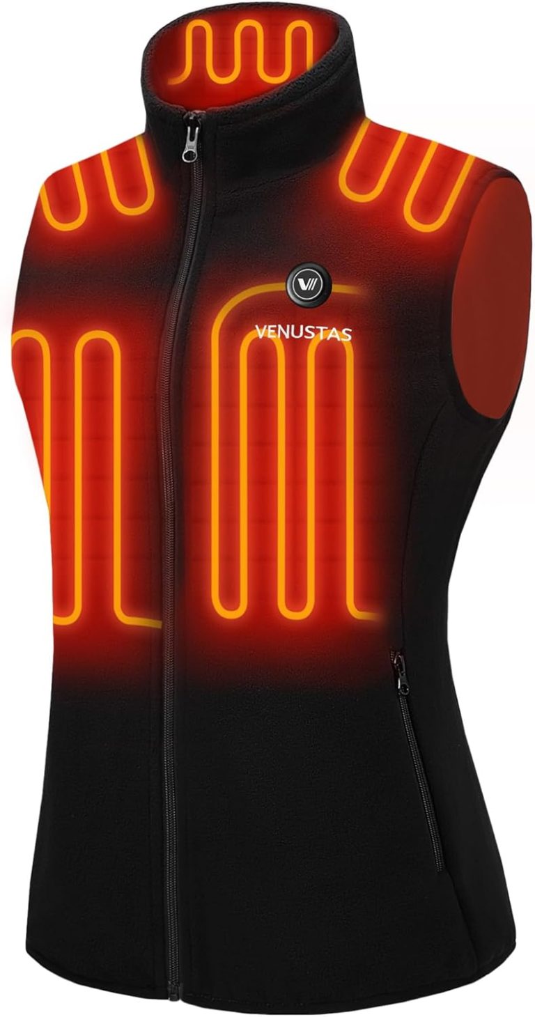 Venustas Women’s Heated Vest，Up to 20 Hours Warmth, Heated Fleece Vest with Battery Included