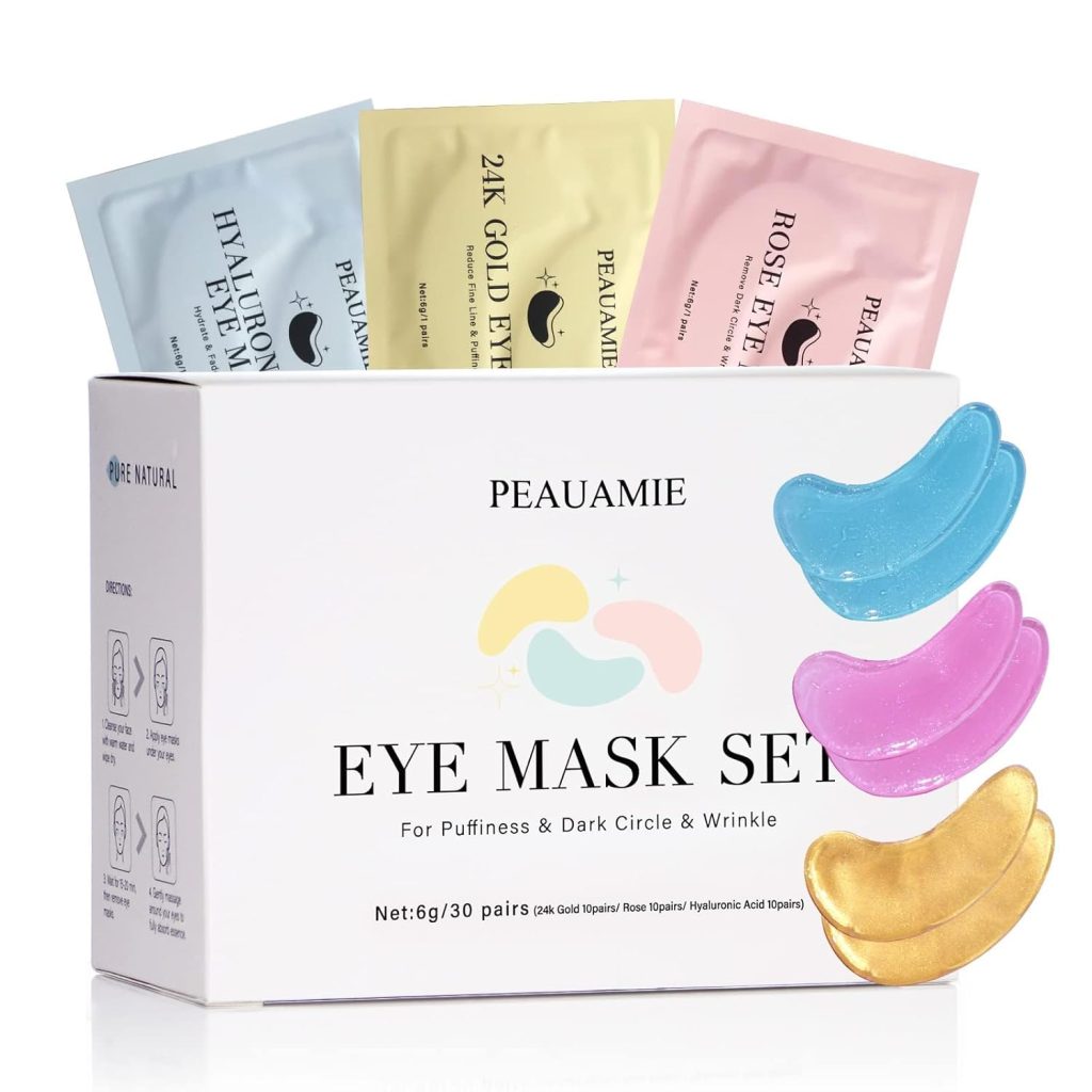 Under Eye Patches (30 Pairs) Gold Eye Mask and Hyaluronic Acid Eye Patches for puffy eyes,Rose Eye Masks for Dark Circles and Puffiness under eye skin care Smooth Wrinkles products Under Eye Patches (30 Pairs) Gold Eye Mask and Hyaluronic Acid Eye Patches for puffy eyes,Rose Eye Masks for Dark Circles and Puffiness under eye skin care Smooth Wrinkles products