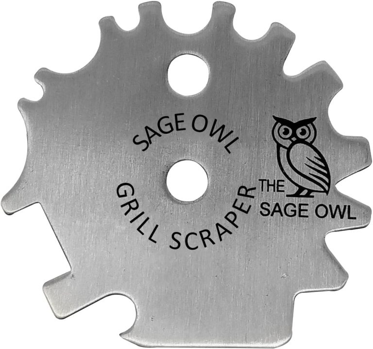 Sage Owl Grill Scraper for Outdoor Grill – Bristle-Free Grill Cleaner Alternative to Grill Brushes – BBQ Scraper for Grill Cleaning – Kitchen Gadgets, Grill Accessories Mens Stocking Stuffers Ideas