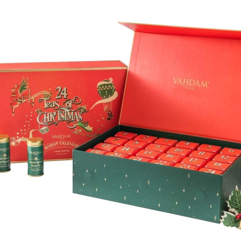 VAHDAM, Advent Calendar 2024 (500g/17.63oz) 24 Unique Loose Leaf Tea – Exclusive Holiday Tea Gift Set | Christmas Advent Calendar 2024 for Adults | Advent Calendar 2024 Adult Women & Men